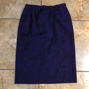 Purple Floral Pendleton Size 10 Wool Skirt